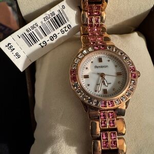 Armitron Women's Gold and Pink Watch